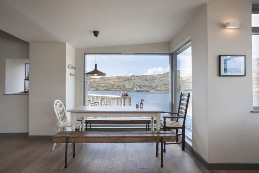 The refurbished and extended restaurant and bar are full of light and loch views.